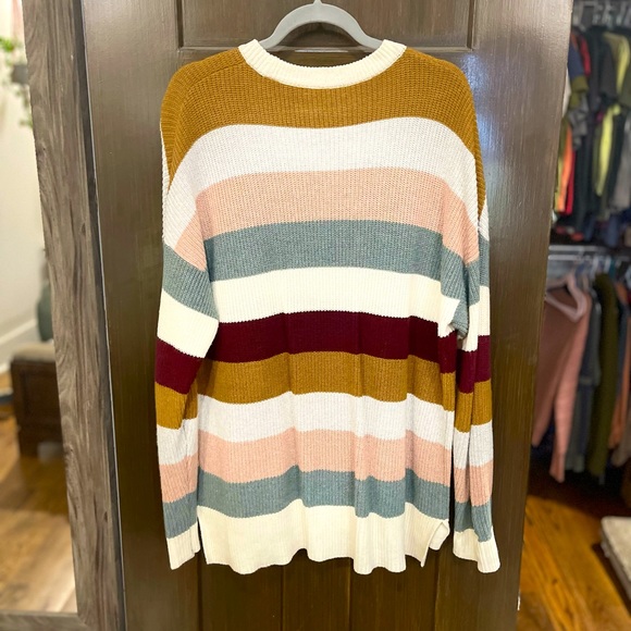 NWOT Madewell color block, striped oversize sweater - Picture 3 of 6